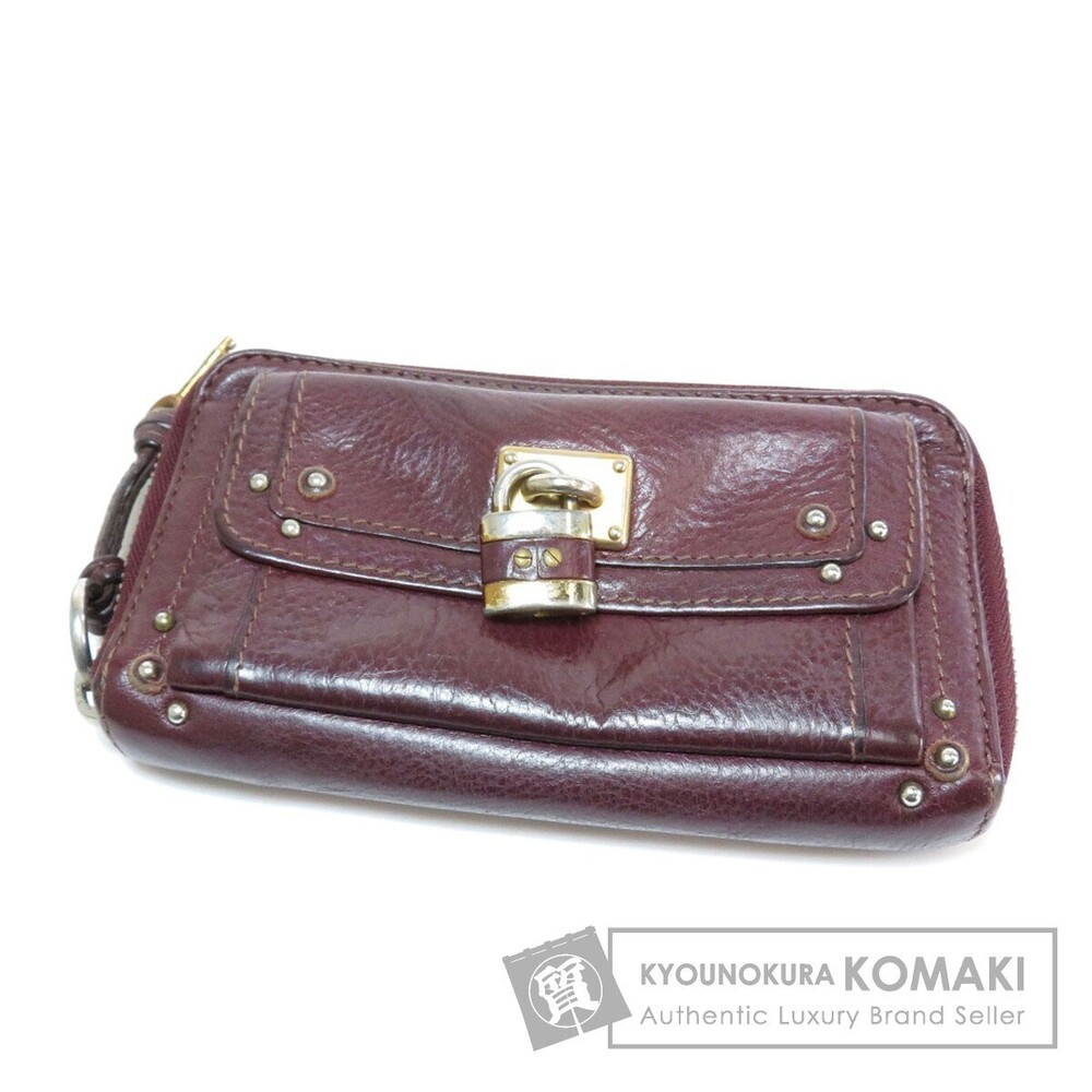 CHLOE Cadena Motif Long Wallet Leather